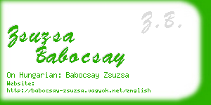 zsuzsa babocsay business card